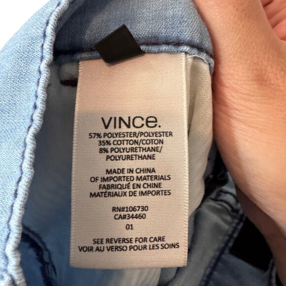 Vince chambray slim denim jogger pants size 30 - Picture 9 of 10